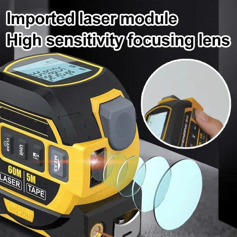 Laser Ruler Rangefinder 5m Tape Measure Ruler Infrared High-precision Intelligent Electronic Ruler Building Distance Meter