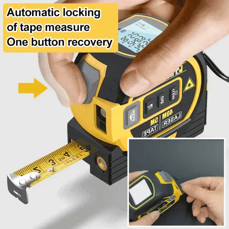 Laser Ruler Rangefinder 5m Tape Measure Ruler Infrared High-precision Intelligent Electronic Ruler Building Distance Meter
