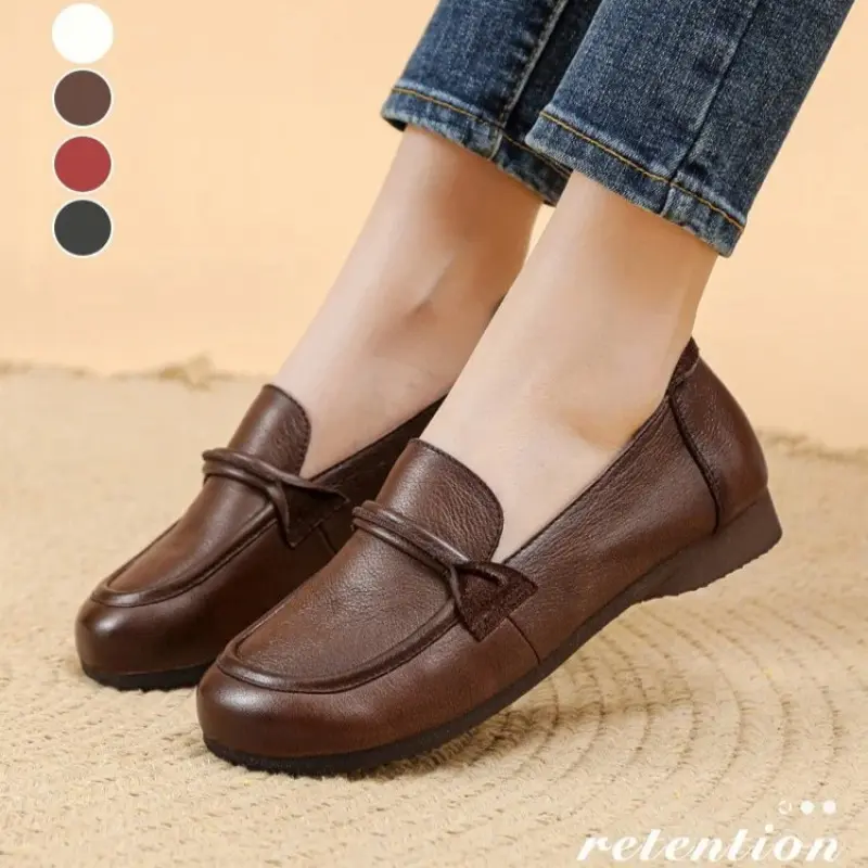 Spring summer and autumn mother's shoes soft shoes calfskin casual swelling comfortable shoes