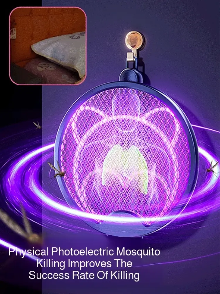 Foldable Mosquito Killer Lamp Two-in-one Purple Light Electric Mosquito Killer Electric Mosquito Swatter Lightning Mosquito