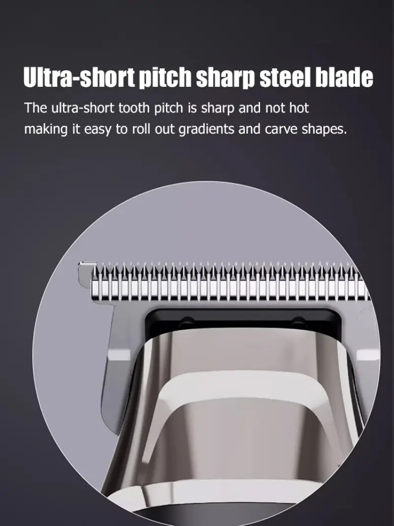 Multifunctional Shaving Hair Clipper Rechargeable Razor Trimmer Stainless Steel Professional Hair Clippers