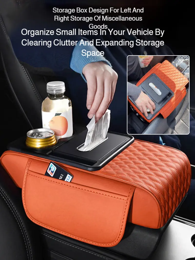 New upgraded car armrest box pad five-in-one armrest box pad mat car storage paper box armrest box pad set