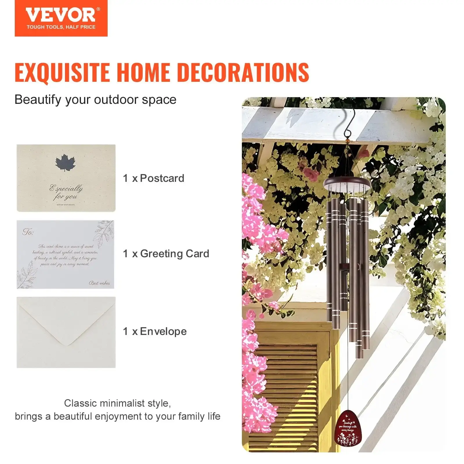 Wind Chimes for Outside 42-Inch Aluminum Memorial Deep Tone Wind Chimes