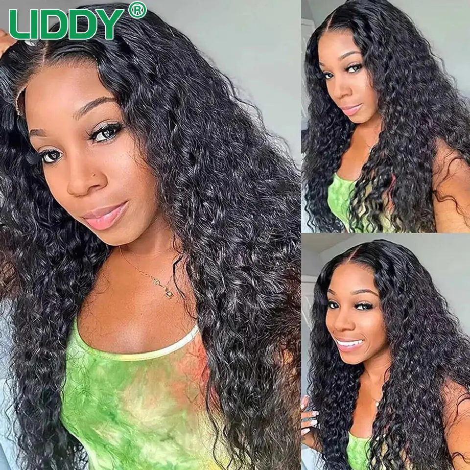 5x5 Glueless Wig Human Hair Ready to Wear HD Transparent Water Wave Human Hair Wig Pre Plucked Curly Human Hair Wigs On Sale