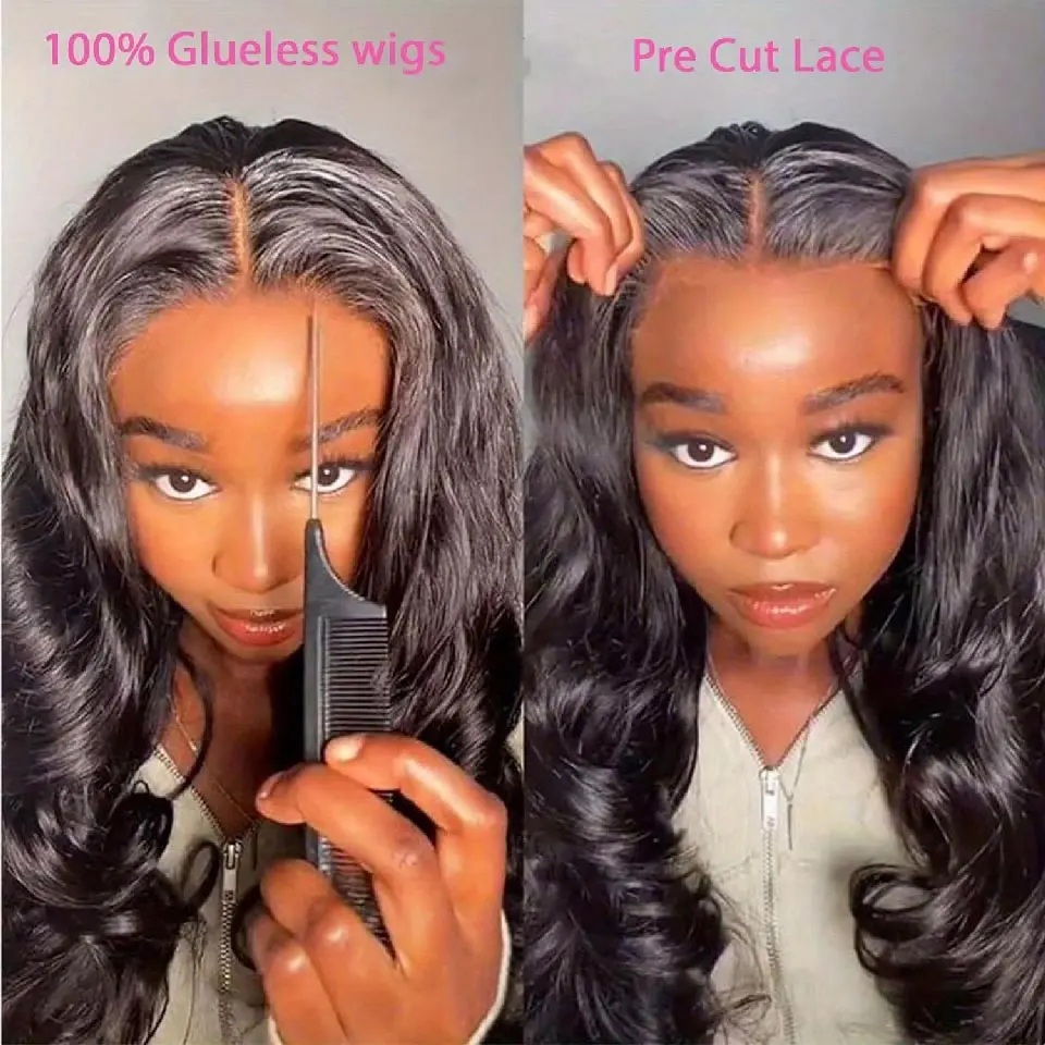 Glueless Wig Human Hair Ready To Wear 5X5  Pre Cut Lace Front Wigs Human Hair 13X6 360 13X4 Body Wave Human Hair Wigs For Women