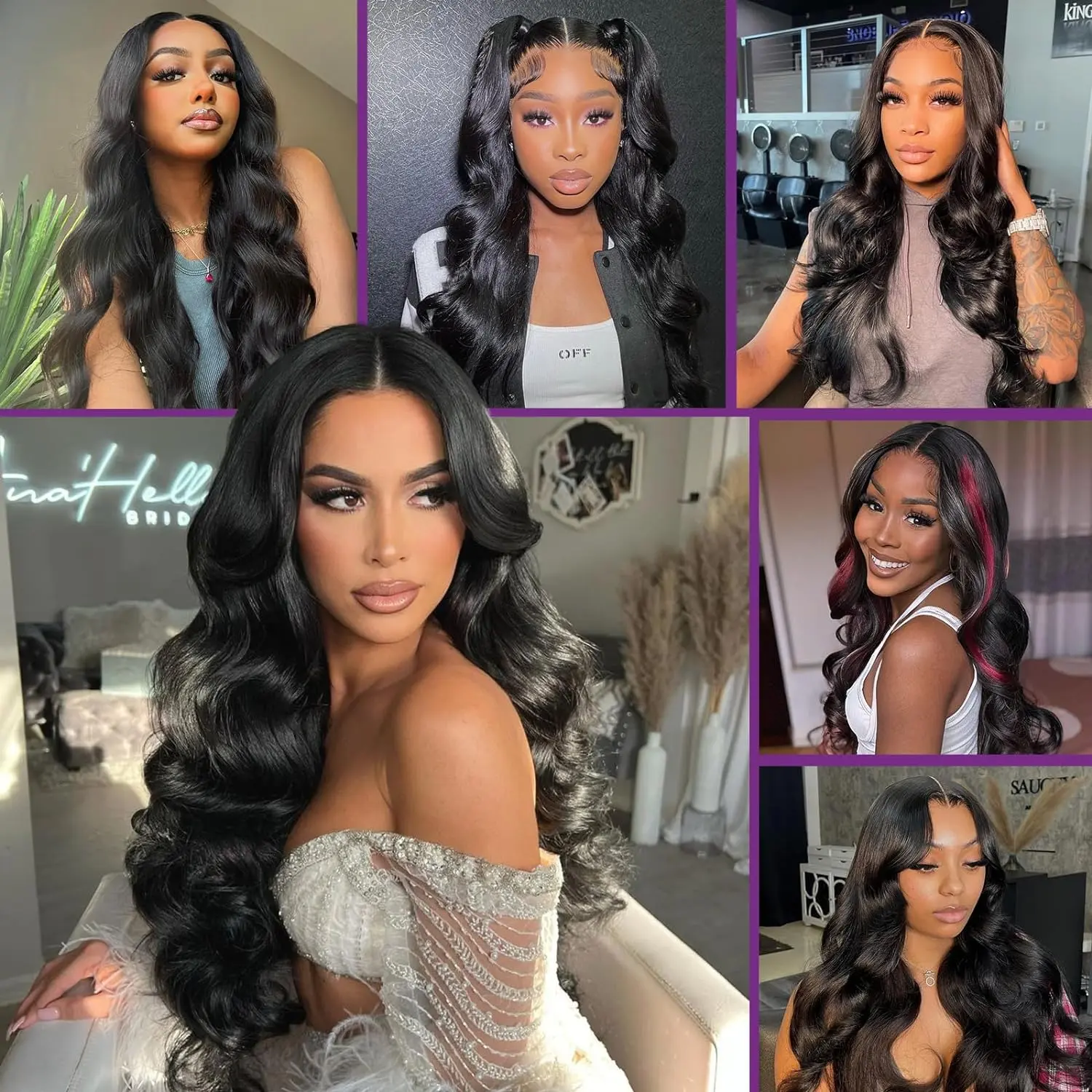 Glueless Wig Human Hair Ready To Wear Body Wave Human Hair Wig 5x5 HD Lace Closure Wig Glueless Preplucked Wear And Go Wigs