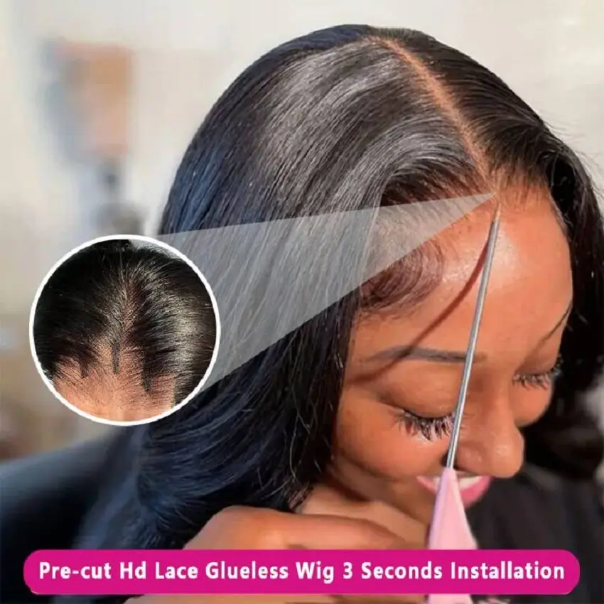 Glueless Wigs Human Hair Ready To Wear Straight Glueless Preplucked Wear And Go Wigs 5x5 9x6 HD Lace Front Wigs PreCut Lace