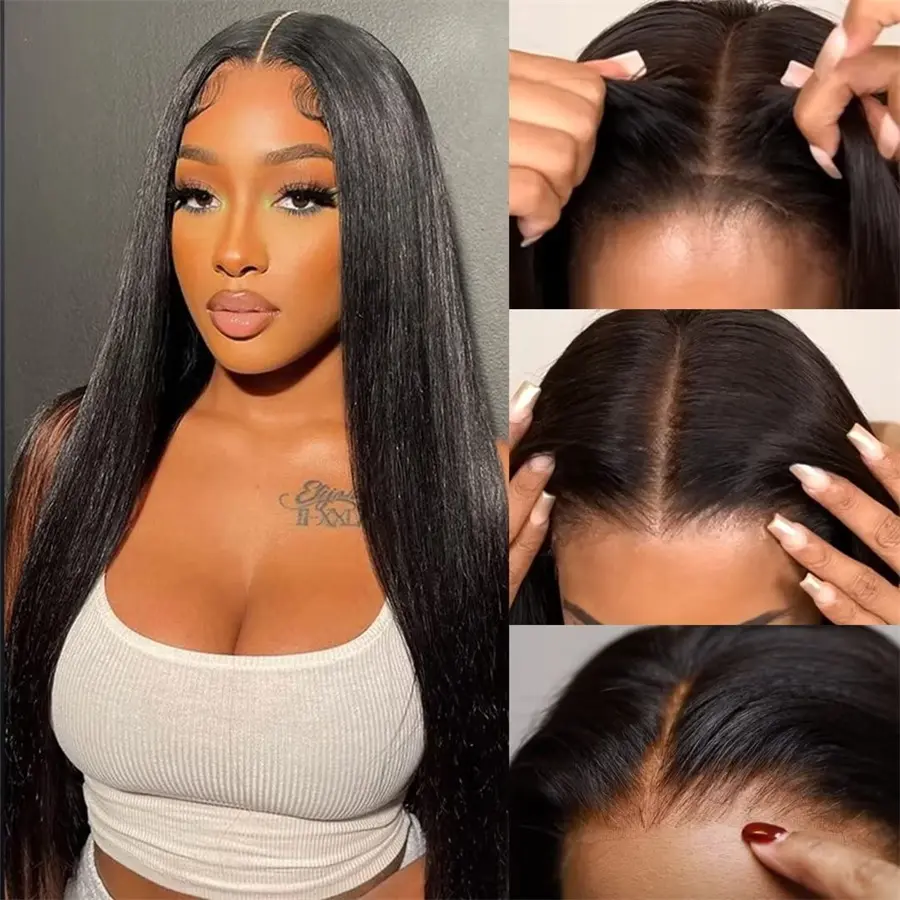 Glueless Wigs Human Hair Ready To Wear Straight Glueless Preplucked Wear And Go Wigs 5x5 9x6 HD Lace Front Wigs PreCut Lace