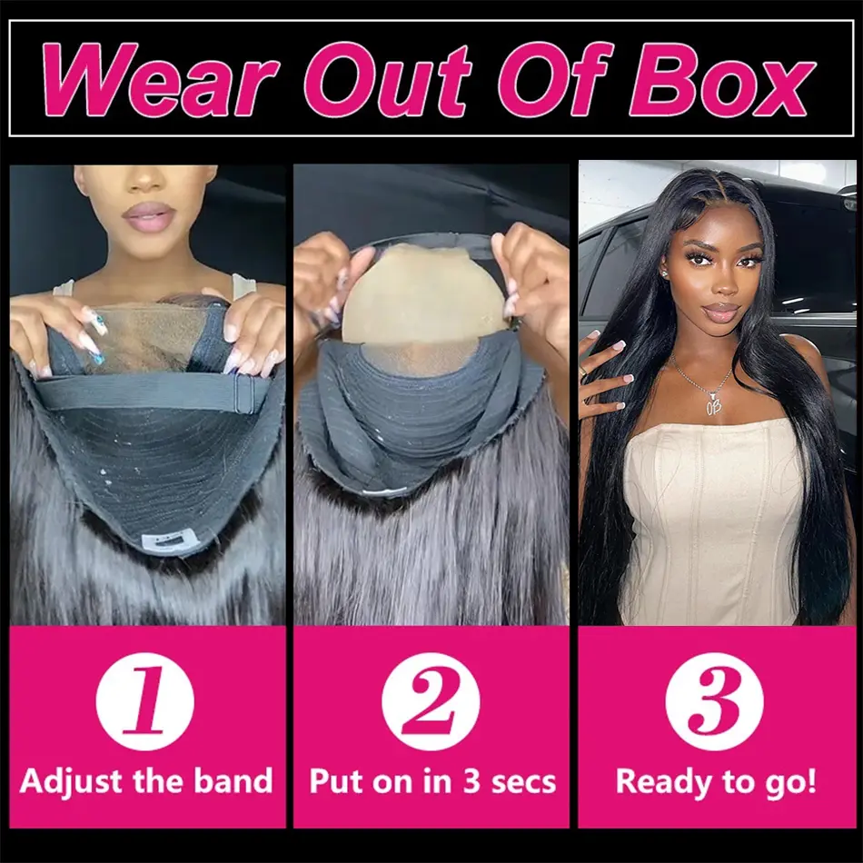 Glueless Wigs Human Hair Ready To Wear Straight Glueless Preplucked Wear And Go Wigs 5x5 9x6 HD Lace Front Wigs PreCut Lace