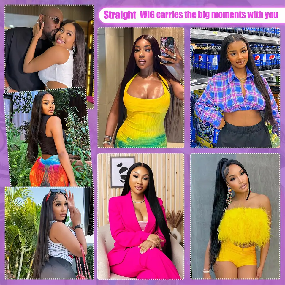 Glueless Wigs Human Hair Ready To Wear Straight Glueless Preplucked Wear And Go Wigs 5x5 9x6 HD Lace Front Wigs PreCut Lace