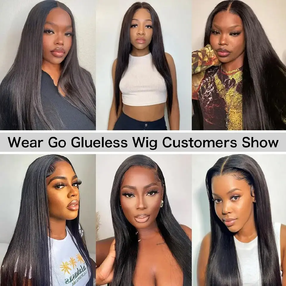 Wear and Go Glueless Wig Human Hair Pre Cut Ready to Wear 5x5 9x6 Lace Front Closure Wig Straight Glueless Wig Human Hair