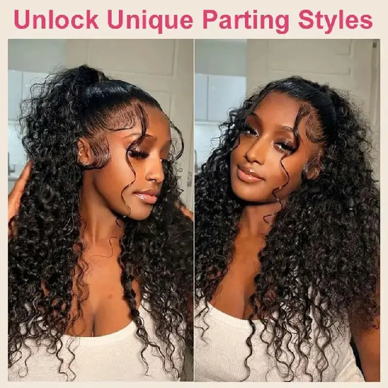 360 HD Full Lace Curly Human Hair Wigs Preplucked 13x6 13x4 Lace Frontal Wig 5x5 Deep Wave Glueless Human Hair Ready To Wear