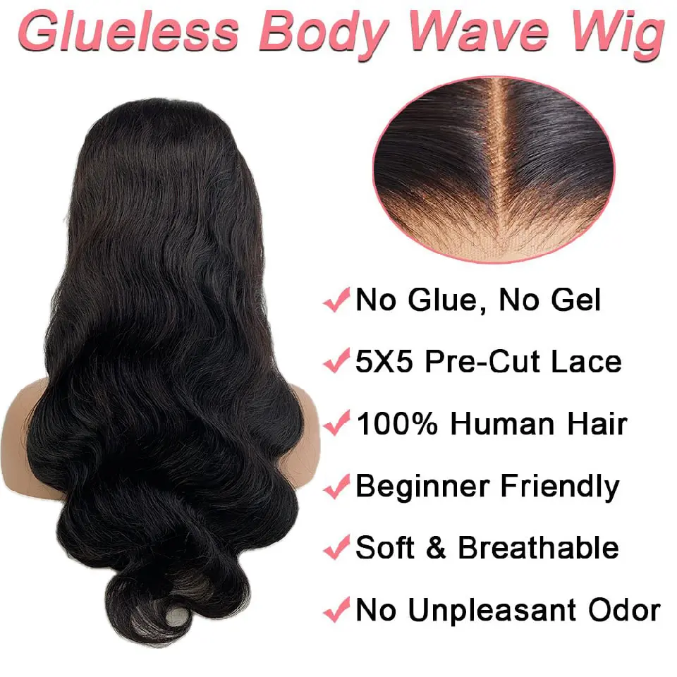 Glueless Wig Human Hair Ready to Wear 5x5 Hd Lace Frontal Wig 360 13x6 13x4  Hd Lace Frontal Body Wave Human Hair Wigs for Women