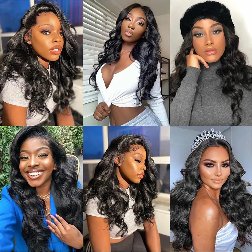 250% Density 5x5 Wear and Go Glueless Wigs Human Hair Body Wave Lace Front Wigs Human Hair Pre Cut 360 Full Lace Wig Pre Plucked