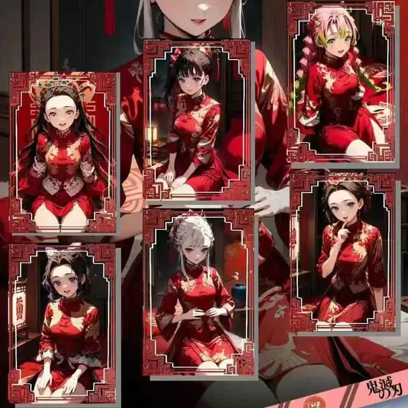 Wholesale Booster Box Demon Slayer Card Fangkuai Creative A6 Acrylic Collection Card Animation Character Card Table Games Gifts