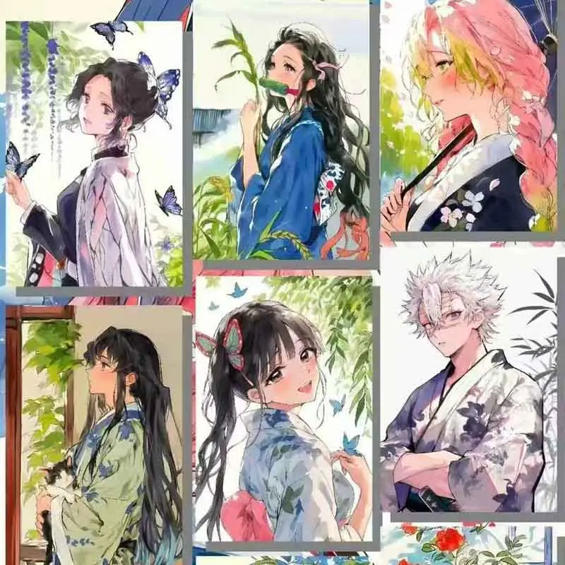 Wholesale Booster Box Demon Slayer Card Fangkuai Creative A6 Acrylic Collection Card Animation Character Card Table Games Gifts