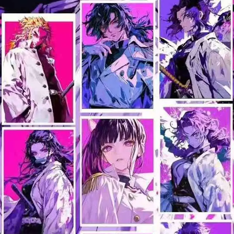 Wholesale Booster Box Demon Slayer Card Fangkuai Creative A6 Acrylic Collection Card Animation Character Card Table Games Gifts