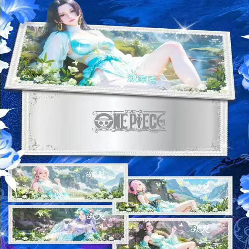 One Piece Goddess Story All Metal Collection Card Full Sets Wholesale Board Game Hobbies Gift For Fans