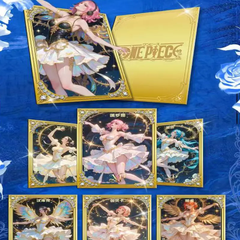 One Piece Goddess Story All Metal Collection Card Full Sets Wholesale Board Game Hobbies Gift For Fans