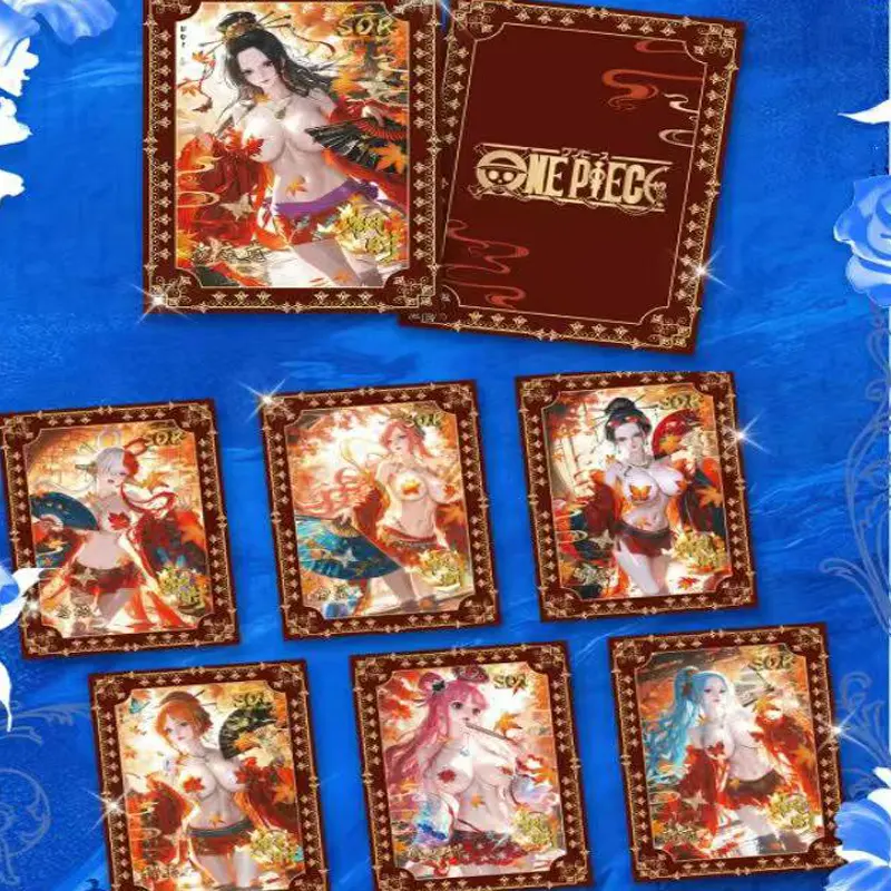 One Piece Goddess Story All Metal Collection Card Full Sets Wholesale Board Game Hobbies Gift For Fans