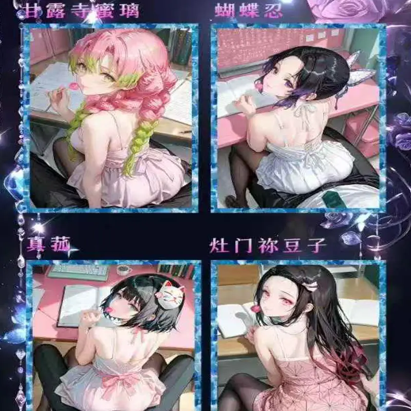 100Pcs/Demon Slayer Acrylic Wave1 Collection Card Wholesale YanKa New Process Anime Character Hobbies Gift
