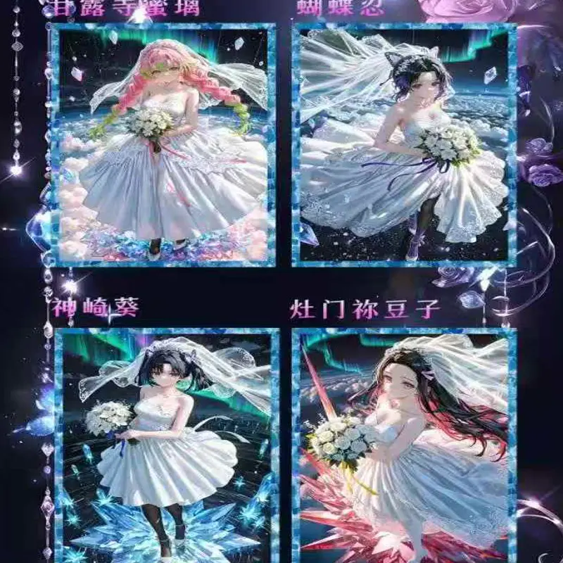 100Pcs/Demon Slayer Acrylic Wave1 Collection Card Wholesale YanKa New Process Anime Character Hobbies Gift