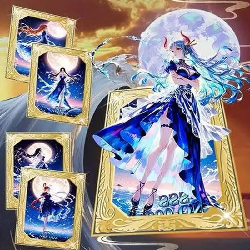 Goddess Story One Piece All Metal Drill Collection Card  Booster Box Wholesale Board Game Hobbies Gift