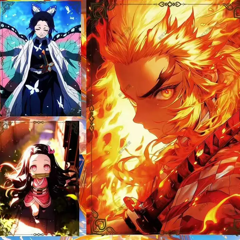 2025 Demon Slayer B5 Collection Large Cards Wholesale Anime Character Hobbies Gift And Child Toys