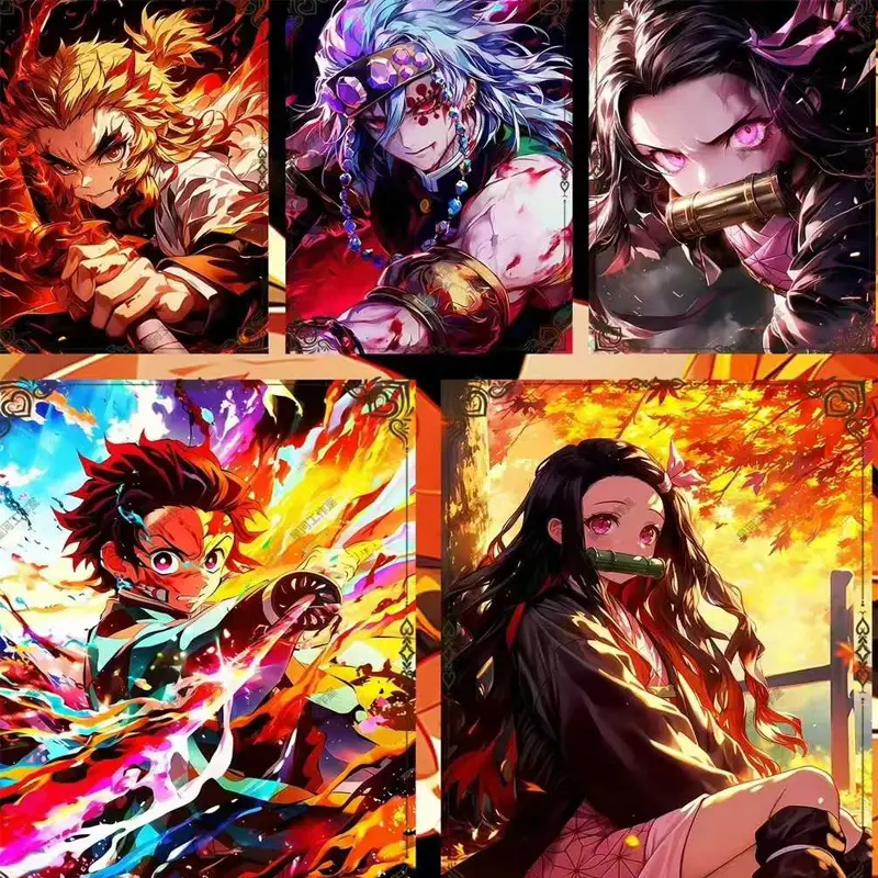 2025 Demon Slayer B5 Collection Large Cards Wholesale Anime Character Hobbies Gift And Child Toys
