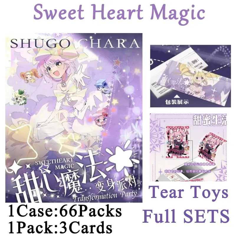 2025 Sweat Heart Magic Tear Toys Collection Colored Paper New Process Anime Character Collection Card Kids Toys Hobbies Gift