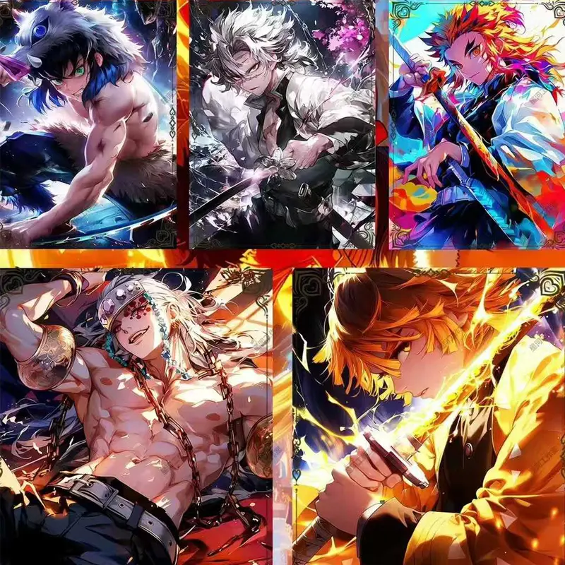 2025 Demon Slayer B5 Collection Large Cards Wholesale Anime Character Hobbies Gift And Child Toys