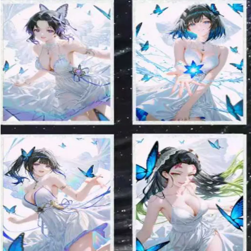 2025 Demon Slayer Acrylic Colored Paper Card Wholesale Anime Character Collection Card Table Game Playing Hobbies Gift