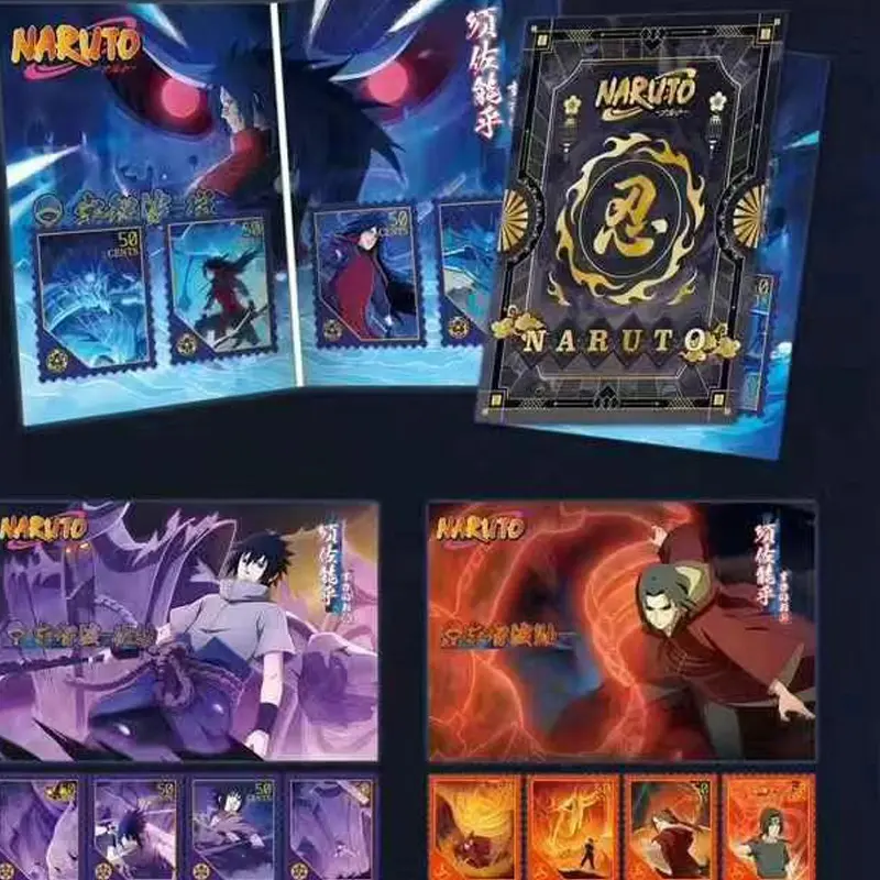 2025 Newest Naruto Multi-series Stamp Collection Wave 1 Booster Box Wholesale Anime Character Board Game Hobbies Gift For Fans