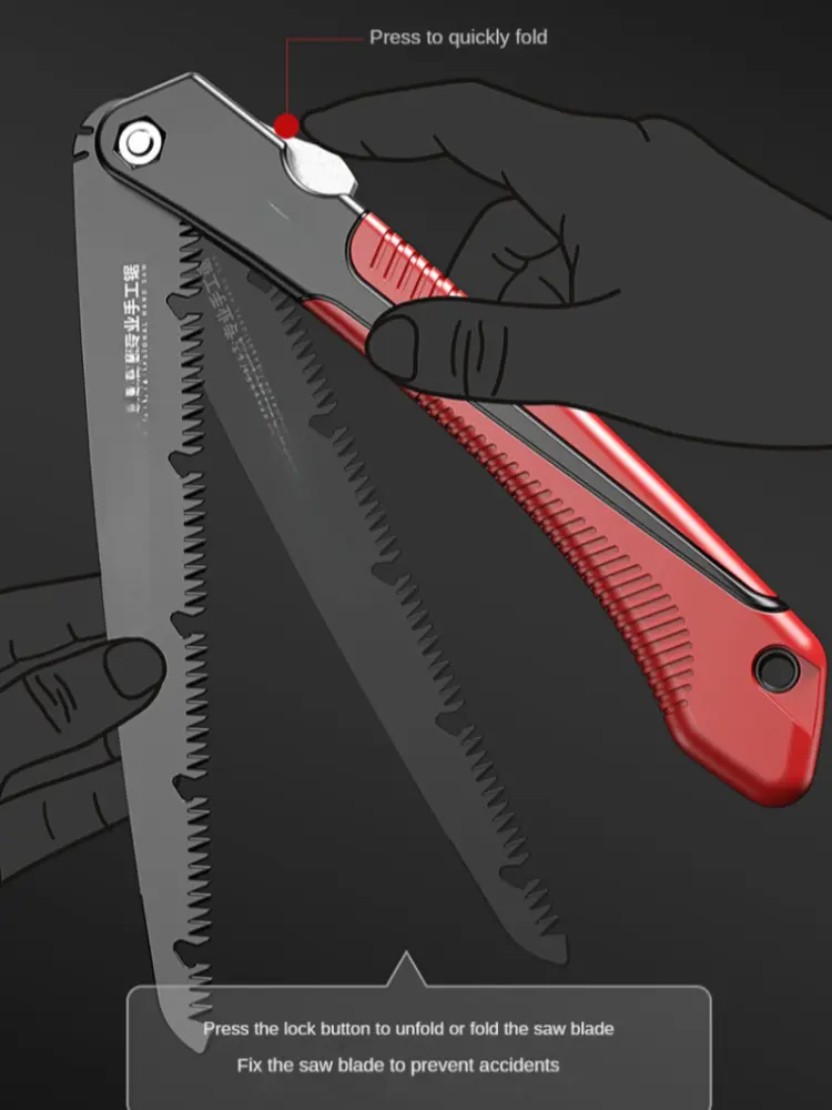 Household hand saw alloy folding saw to remove rust saw handle convenient portable hand saw