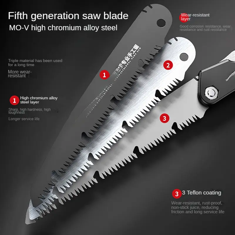 Household hand saw alloy folding saw to remove rust saw handle convenient portable hand saw