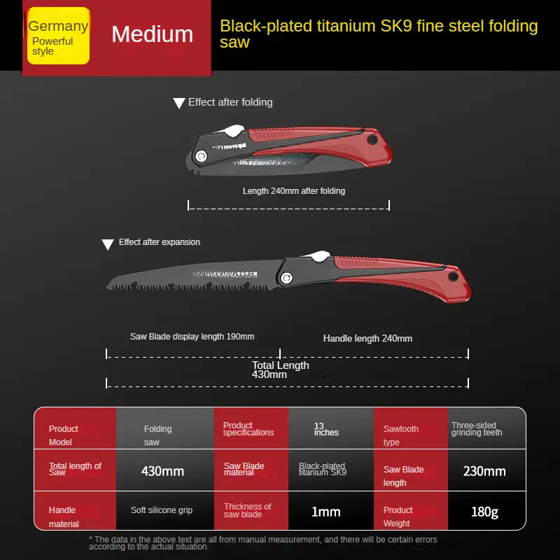 Household hand saw alloy folding saw to remove rust saw handle convenient portable hand saw