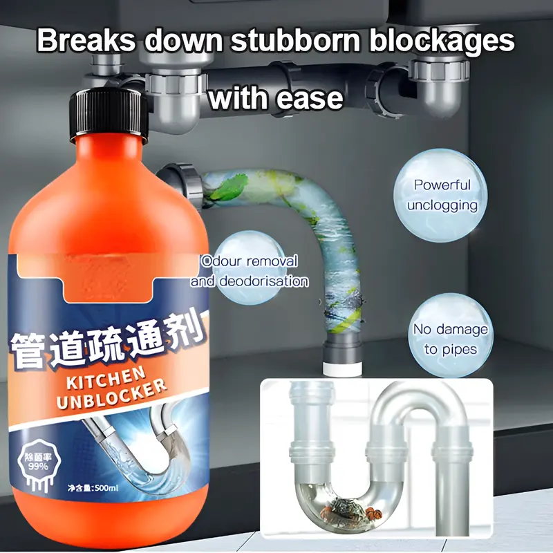 Pipe Unclogger Toilet Clogging DeodorizerFoam Lemon Dissolver Kitchen Drain Unblocker Sink Drain Cleaner Kitchen Toilet Pipeline