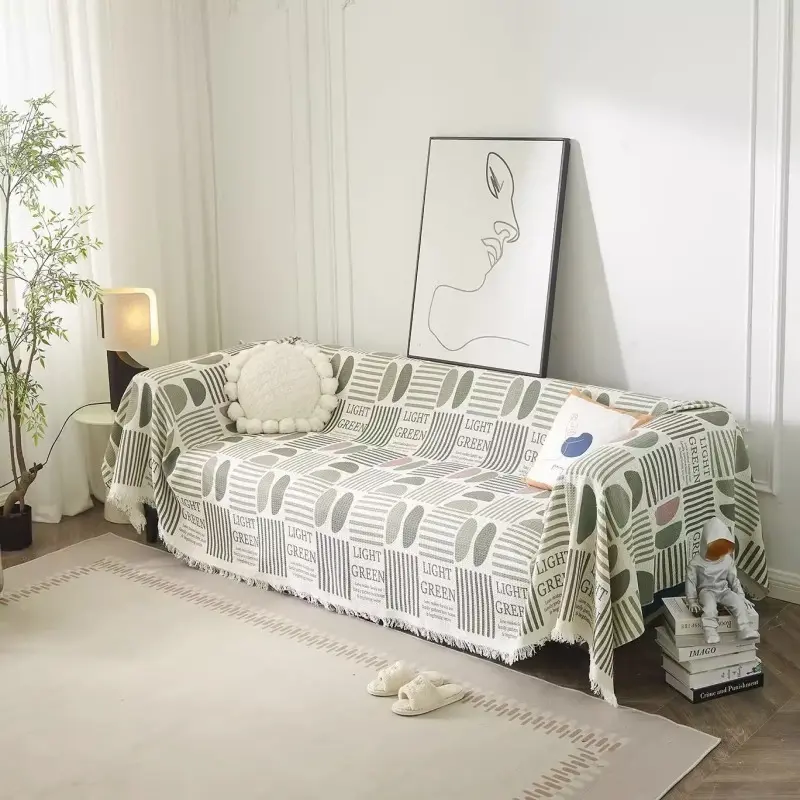 Reversible Chenille Sofa Towel Sofa Cover Anti-cat Scratch All-season Chenille Living Room Sofa Cover Blanket all-inclusive