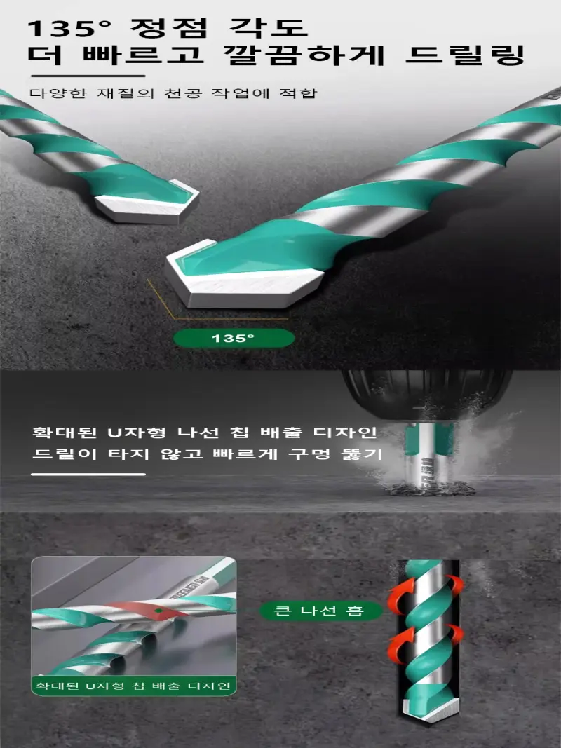 Household drilling multifunctional hole opener tile glass wall cement tile drilling drill metal ceramic king drill