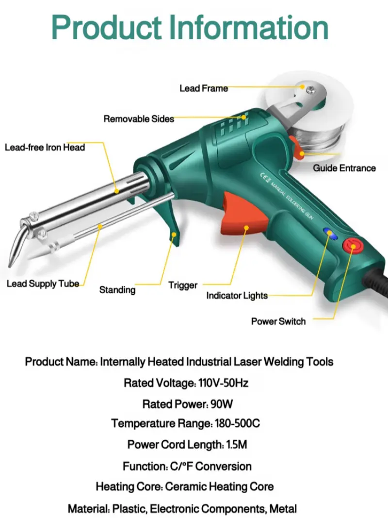 Welding equipment Internal heat welding machine Industrial laser soldering iron Electronic products Accurate and efficient