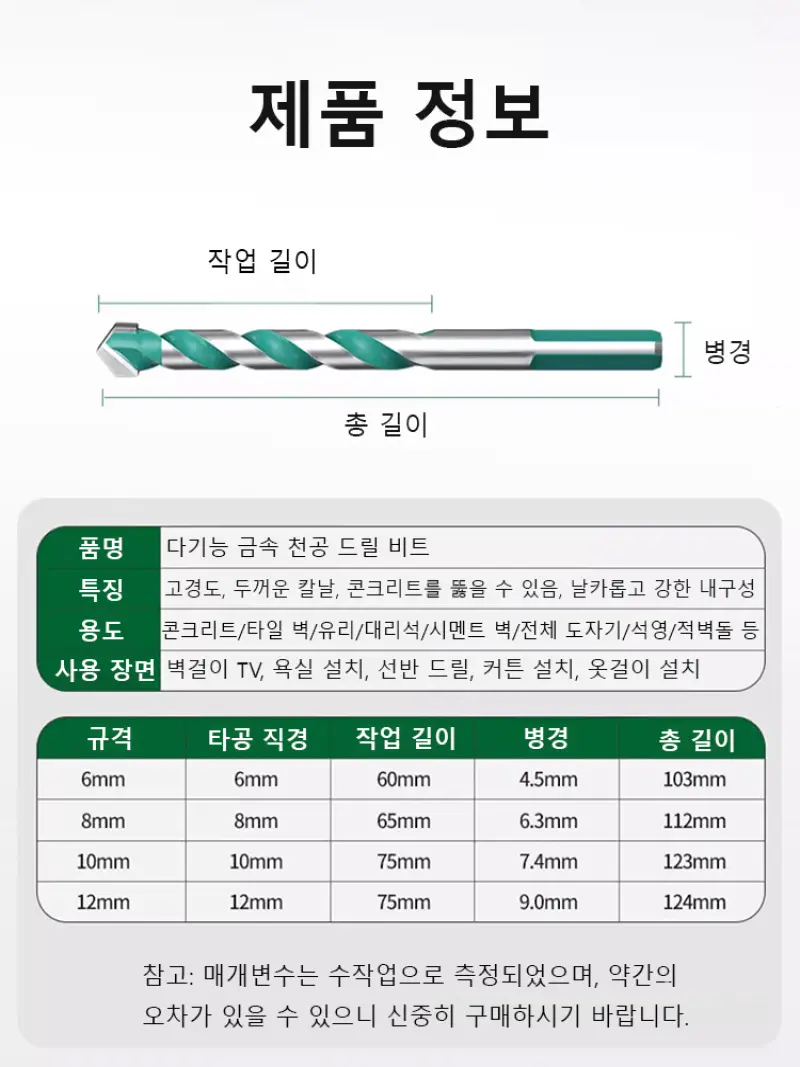 Household drilling multifunctional hole opener tile glass wall cement tile drilling drill metal ceramic king drill