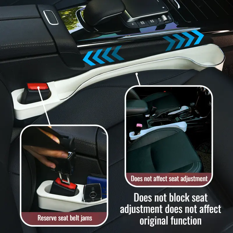 Car Seat Seam Organizer Large Capacity Leakproof Seam Organizer  1 Pair Universal Car Seat Gap Plug Strip Side Seam Car Gap l