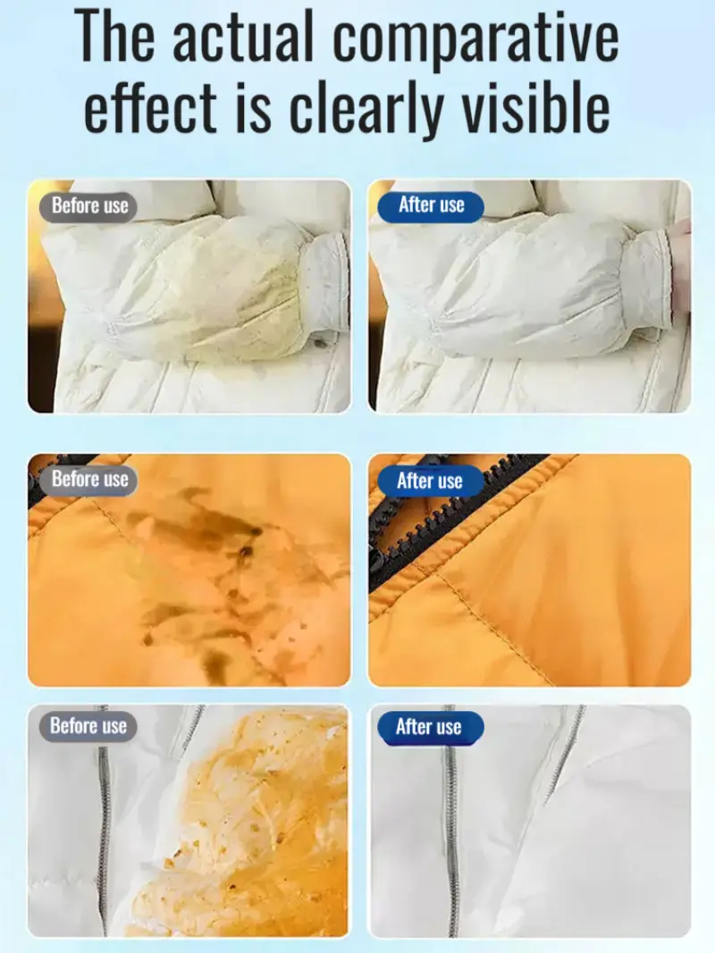 【Down Jacket Dry Cleaning Agent/Washing And Brushing Two-in-one】Water-free Cleaning Detergent For Clothing Stain Removal