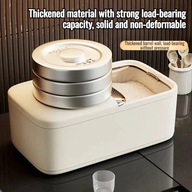 Large Capacity Household Rice Bucket Rice Bucket Large Capacity PushPull Plastic Household