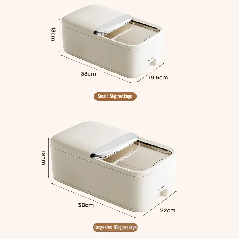 Large Capacity Household Rice Bucket Rice Bucket Large Capacity PushPull Plastic Household