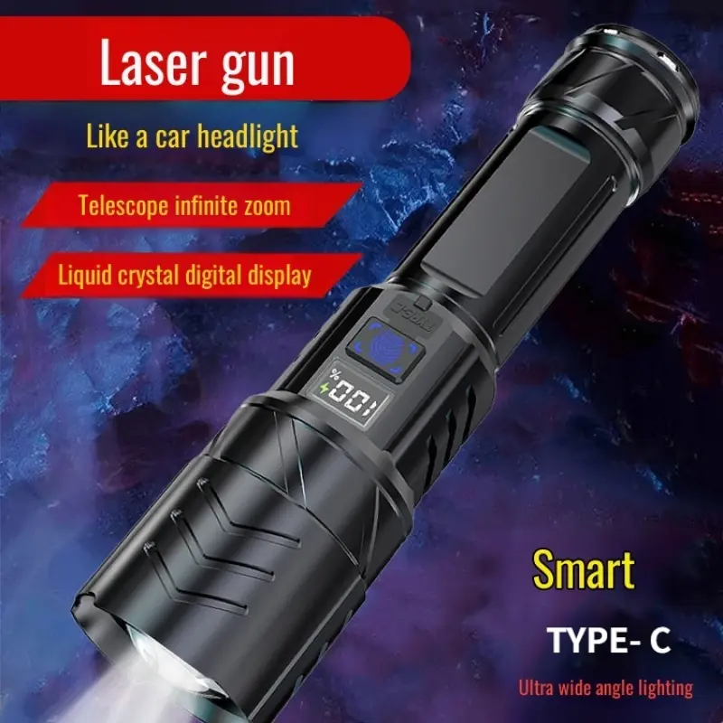 Rechargeable Lighting Flashlight Larger irradiation range longdistance shooting Waterproof and drop resistant laser gun Strong