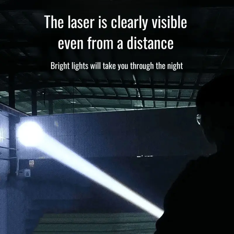 Rechargeable Lighting Flashlight Larger irradiation range longdistance shooting Waterproof and drop resistant laser gun Strong