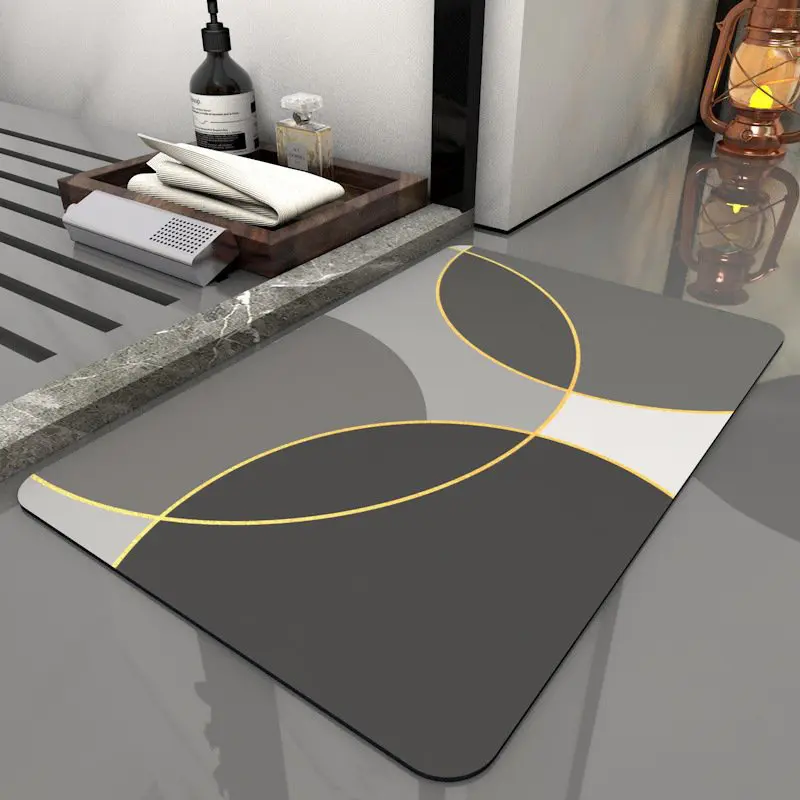 Nano Diatom Mud Soft Mat Diatomite Absorbent Foot Mat Quick-Drying Household Bathroom Bathroom Non-Slip Mat Door Mat