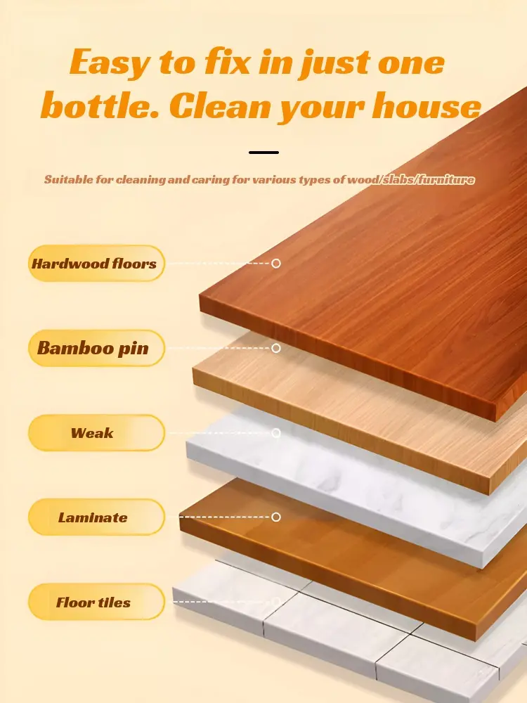 500ML Tile Floor Cleaner Floor Cleaner Wood Flooring Polish Floor Tile Cleaner Decontamination Powerful Floor Cleaning for Bed