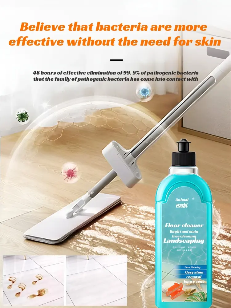 500ML Tile Floor Cleaner Floor Cleaner Wood Flooring Polish Floor Tile Cleaner Decontamination Powerful Floor Cleaning for Bed
